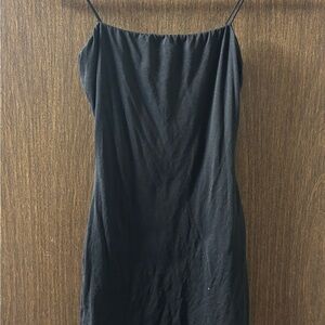 Tight Black Spaghetti Strap Dress